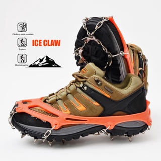 sports128 19 dientes zapatos de hielo cubierta de pinzas de acero inoxidable escalada crampones (5)