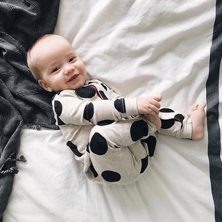 Newborn Infant Baby Long Sleeve Dot Print Romper Jumpsuit Autumn Clothes