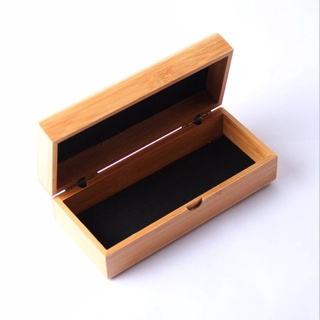 Caja De lentes De Sol rectangulares Para lentes De Sol De madera De bambú Natural Artesanal