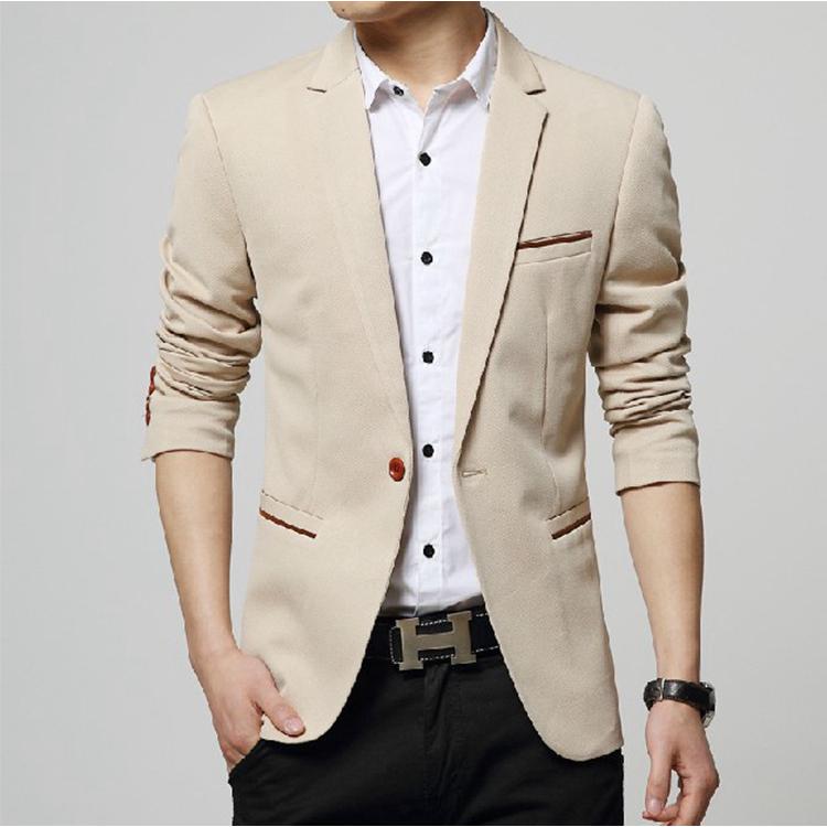 los hombres de la moda slim fit formal traje blazer abrigo chaqueta outwear top (3)