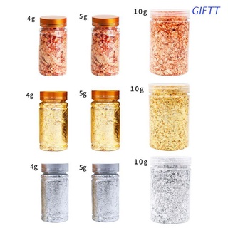 GIFTT 10g Gold Silver Foil Decorative Paper Resin Mold Fillings Shiny Sequins Glitters Filling Materials Resin Jewelry Making
