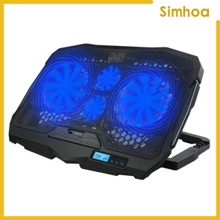 [BRSIMHOA] Almohadilla de enfriamiento portátil para laptop con pantalla LCD para notebook de 10-16.5 pulgadas luz LED azul