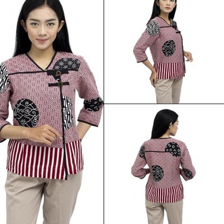 Envía directamente... Batik blusa superior índigo blusa Batik Indigo moderno Batik Tops suave Pekal Batik Tops