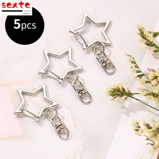 SEXTEOUS 5pcs New Trigger Clips Buckles Key Pendant Keychain Lobster Snap Hook Metal Jewelry Necklace Making Bags Strap Buckles Key Ring DIY Lobster Clasp Hooks/Multicolor