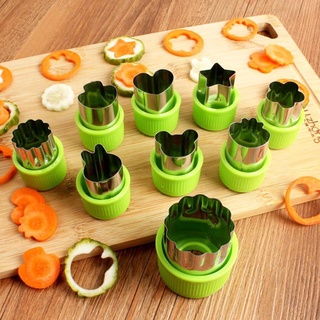 9 unids/Set de decoración de alimentos lindo Shaper duradero corte de cocina vegetal DIY cortador de frutas K1T9 (2)