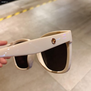 △♝❏Net celebrity big frame gafas de sol cuadradas ins femeninas cara redonda retro beige gafas de sol femeninas de moda gafas de tiro callejero masculino