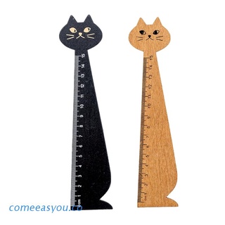 comee de dibujos animados en forma de gatito regla de 15 cm recto regla portátil clara matemáticas regla