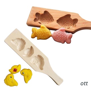 ott. molde de pastel de luna chino tradicional de mediados de otoño festival de pescado luna pastel molde herramienta