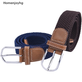 hhg> cinturón para hombres elástico cintura de lona hebilla trenzada para hombre tejida correas elásticas bien (5)
