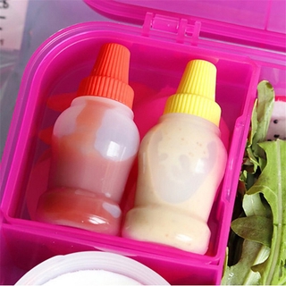 2 pzs Mini botella portátil de cocina con dispensador de salsa/botella de almacenamiento de alimentos (5)