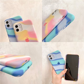 Capa iPhone para iPhone 11 pro Max 12 X Xr Xs Max 7 8 Plus 6 6s Color arco iris a prueba de caídas Flexible Capinha funda de silicona (7)