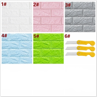 Calcomanía De pared 3d impermeable/Diy/marco/ladrillo/adhesivo De pared/piedra 3d Para habitación De niños (2)