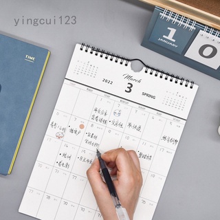 Yingcui123 2022 invierno creativo pintado a mano calendario de pared simple colgante calendario
