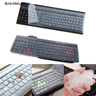 (arichbluetoy) nuevo 1pc universal silicona escritorio ordenador teclado cubierta protector de piel película cubierta en venta