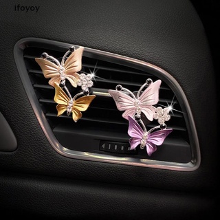 ifoyoy coche salida de aire acondicionado ambientador lindo mariposa perfume clip decoración co
