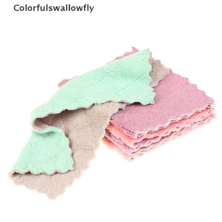 colorfulswallowfly 10 piezas super absorbentes toallas de cocina suaves paños de limpieza de microfibra csf