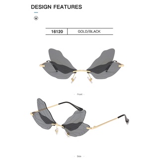 Personalidad nuevas alas de libélula decoración de moda gafas de sol Crossover gafas de sol estilo divertido gafas UV400 (5)