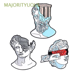 MAJORITYUOUS 3PCS Funny Enamel Pin Gifts DIY Decoration Art Sculptor Brooch Backpack Fashion Accessories Button Hats Badge