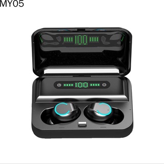 M5- TWS F9 Bluetooth 5.0 Headphones Fingerprint Touch Earphones HIFI Stereo In-Ear Earphones Wireless Sport Earphones