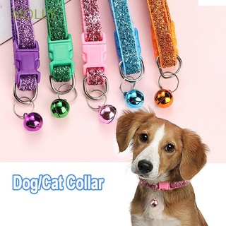 molly collares ajustables para gatos hebilla colgante campana collar perro suministros mascotas cachorro gato accesorios lentejuelas gatito collar/multicolor (1)