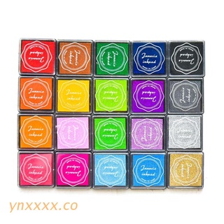 ynxxxx 20 Colors Craft Ink Stamp Pads Pigment Inkpad for DIY Craft Scrapbooking Finger Paint Ink Pad Set Kids Gift