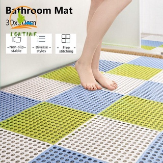 Lontime inodoro cocina alfombra de baño sala de estar alfombra antideslizante PVC goma fuerte succión libre combinación piso pies almohadilla bañera 30x30cm alfombra de ducha/Multicolor (1)