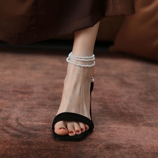 Sandalias de verano de Moda para mujer 2021 boquilla delgada de tacón Alto 5cm