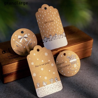 [grandlarge] 50 unids/set etiqueta de navidad santa claus árbol etiqueta caja de regalo decoración bolsas de caramelo etiqueta
