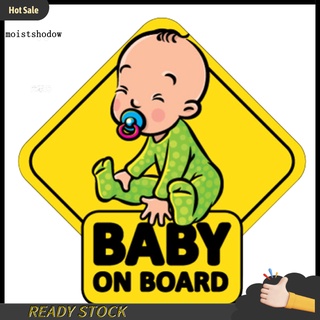 mw- bebé a bordo coche auto cuerpo ventana reflectante pegatina advertencia signo decoración