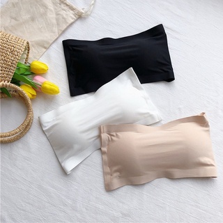 Women Seamless One-piece Tube Tops Women Removable Pads Intimates Basic Strapless Bra Bandeau Tube Top