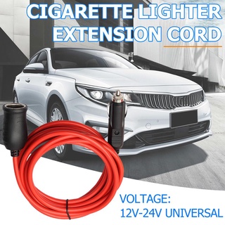 elitecycling 12v 24v 10a coche encendedor de cigarrillos enchufe cable de extensión 12ft rojo