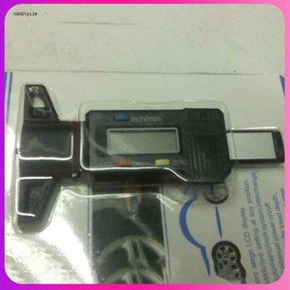 Digital coche neumático de la banda de rodadura probador de profundidad de 0-25 mm de la banda de rodadura de la profundidad medidor medidor de la herramienta de pinza de pantalla LCD de medición de neumáticos (7)