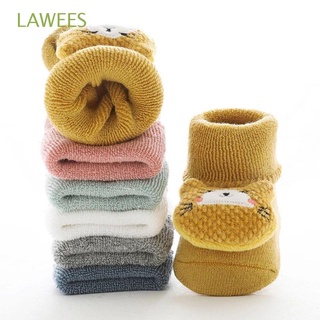 LAWEES 1-3 Years old Baby Socks Infant Cartoon Newborn Floor Socks Keep Warm Stereo Doll Autumn Winter Cotton Thick Soft Non-Slip Sole/Multicolor