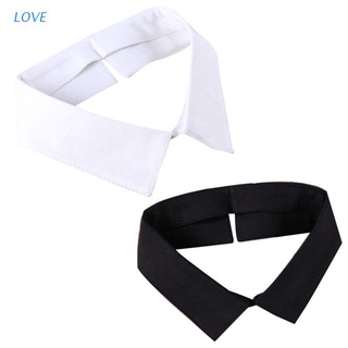 LOVE clásico negro/blanco cuello camisa falso cuello lazo Vintage desmontable cuello falso solapa blusa superior mujeres/hombres accesorios de ropa