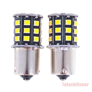Takashiflower 2 Pzs 1156 BA15S 2835 33-SMD Bombillas LED Amarillas Para Coche/Lámpara De Señal De Giro/Luces De Freno (2)