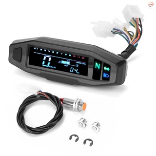 mini medidor digital lcd universal de motocicleta velocímetro digital odo-meter eléctrico motor bicicleta tacómetro (3)