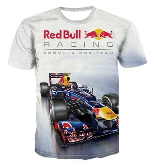 F1 Red Bull Team Souvenir impreso 3D manga corta