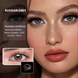 UYAAI lentes de contacto naturales lentes de contacto de Color para ojos 2pcs (1 par) uso anual serie rusa gris ruso