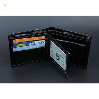 bes cartera de cuero pu para hombre/vintage/billetera pequeña con biple/bolsa de negocios (1)