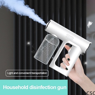 psa 021 nuevo 250ml inalámbrico nano azul luz vapor spray desinfección pulverizador pistola de carga usb csc (1)