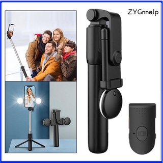 Palo Selfie Con Luz LED 360 Rotación Ligero Vlogs Estabilizador
