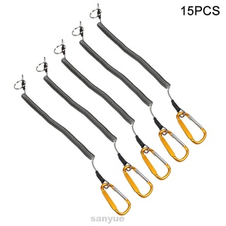 15 piezas herramientas accesorios de resorte proteger alicates agarres de labios retráctil bobinado cordón de pesca