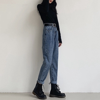 [S-5L] mujeres 2020 otoño mamá Jeans harén Jeans Casual Denim pantalones novios Jeans Femme pantalones vaqueros sueltos Vintage