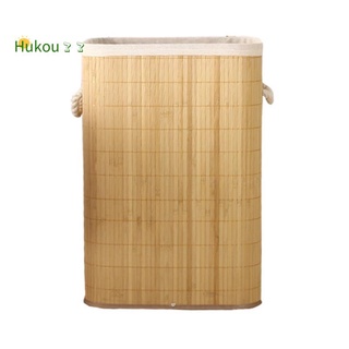 Almacenamiento plegable cesta de lavandería organizador tejido a mano de gran capacidad cestas de bambú cubierta de ropa del hogar cubo de almacenamiento