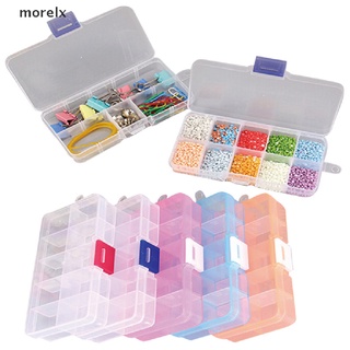 morelx Caja De Almacenamiento De Plástico 10 Ranuras Ajustable Para Joyas , Organizador De Manualidades , Cuentas (1)