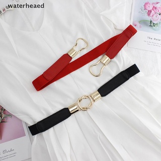（waterheaed） Elastic Belts Women Dress Belt Fashion Thin Female Waist Belt With Metal Buckle On Sale