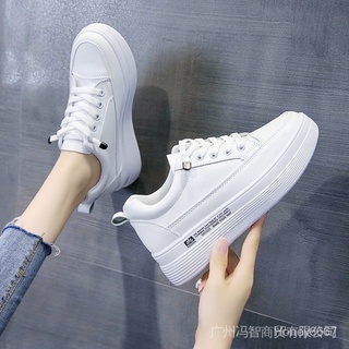 Cepillado Blanco Zapatos De Las Mujeres Zapatillas De Deporte 2022 Otoño Invierno Nuevo Estilo Todo-Partido Versión Coreana Gruesa Fondo Plano (9)