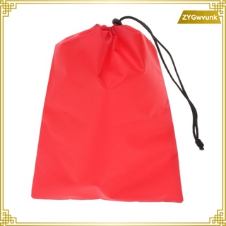 bolsa de almacenamiento con cordón impermeable premium para zapatos de ropa, color rojo (6)