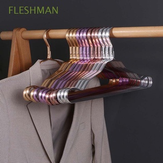 fleshman 10 perchas de ropa a prueba de viento estantes de almacenamiento de aleación de aluminio armario ahorro de espacio multicolor antideslizante almacenamiento de ropa organizor estante de secado/multicolor