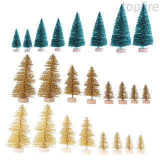 [Topfire] Mini árbol de navidad, hogar, oficina, Hotel, decoración de árbol, decoración de escritorio, 24 piezas/juego (6)